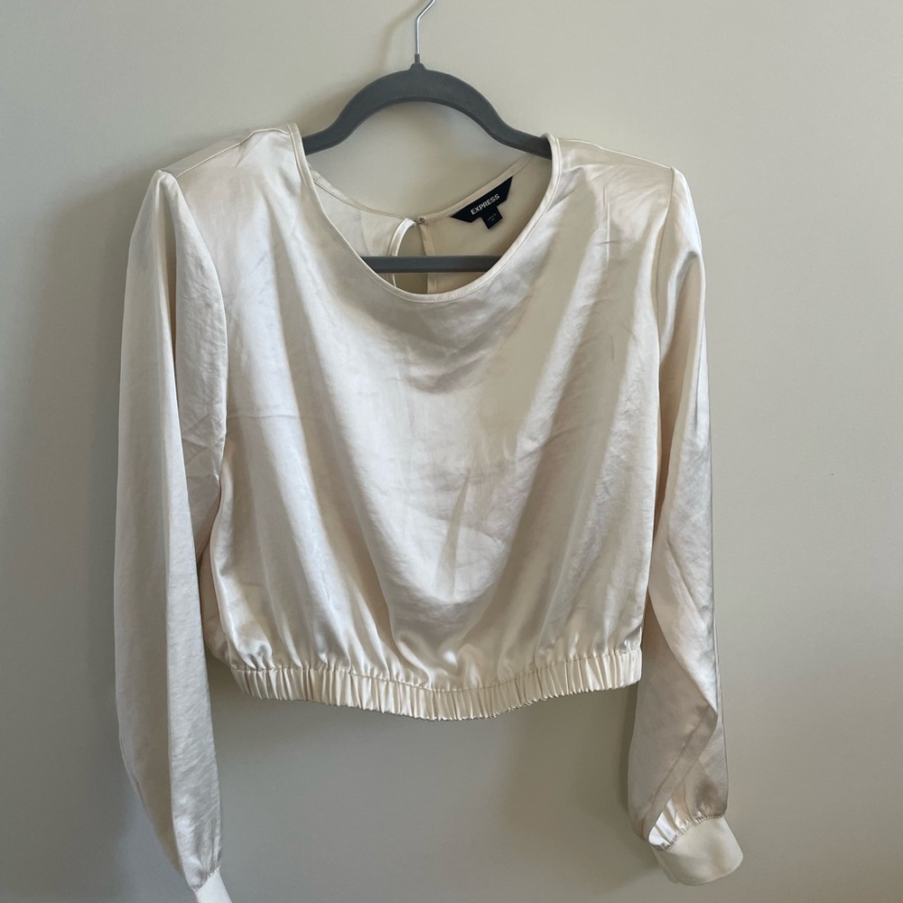 Elegant Cream Long Sleeve Top